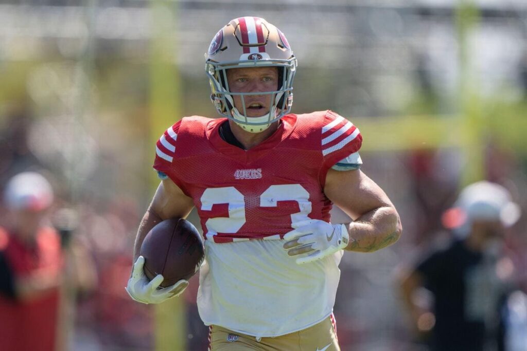 Christian McCaffrey draws inspiration from training partner Bijan Robinson as the 49ers beat the Atlanta Falcons