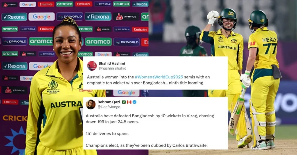 Fans go gaga as clinical Australia thrash Bangladesh by 10 wickets to storm into semifinal of Women’s World Cup 2025