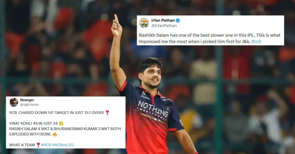 IPL 2026: Fans go crazy as Rasikh Salam’s fiery spell storms RCB to commanding win against LSG
