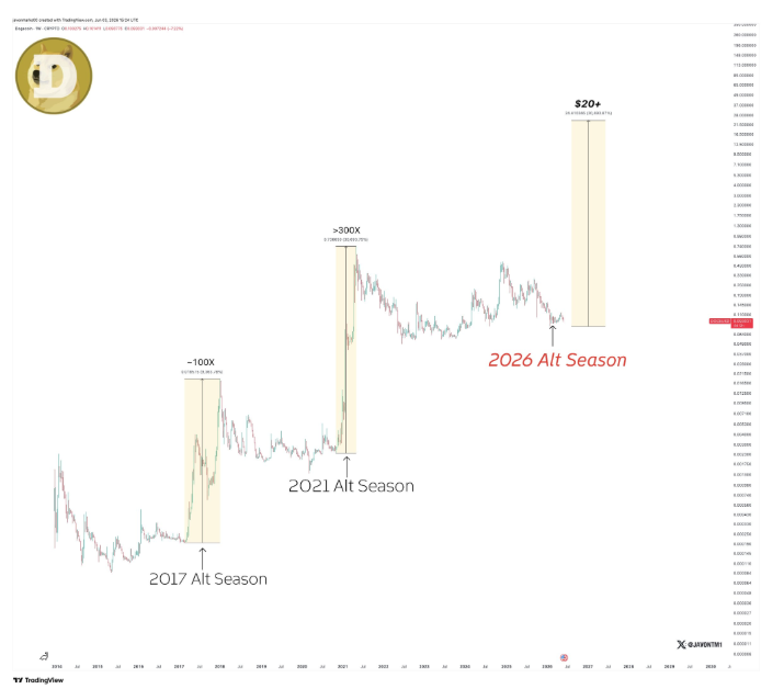 Why The Dogecoin Price Could Rally 300x To Cross $20