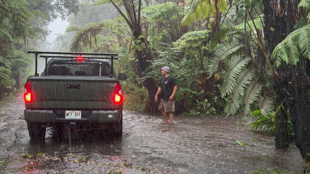 Lala weakens to tropical storm, brings heavy rain, wind, flooding to Hawaii